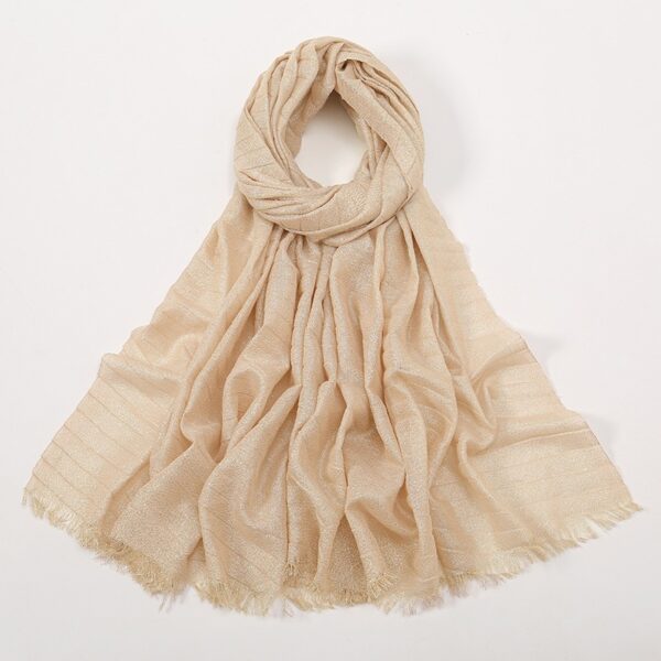 Style3 - Glitter Shimmer Wrinkle Scarf #07