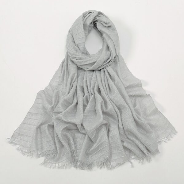 Style3 - Glitter Shimmer Wrinkle Scarf #09