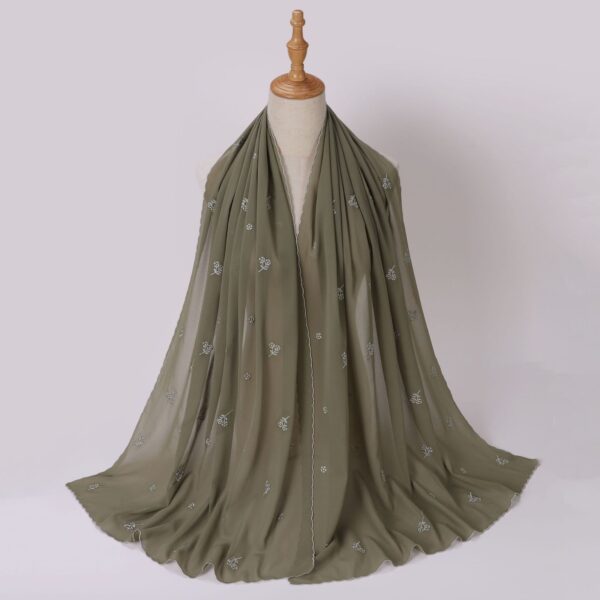 Style2 - Chiffon Embroider Scarf #04
