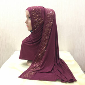 Style3 - Jersey Rhinestones Scarf #01