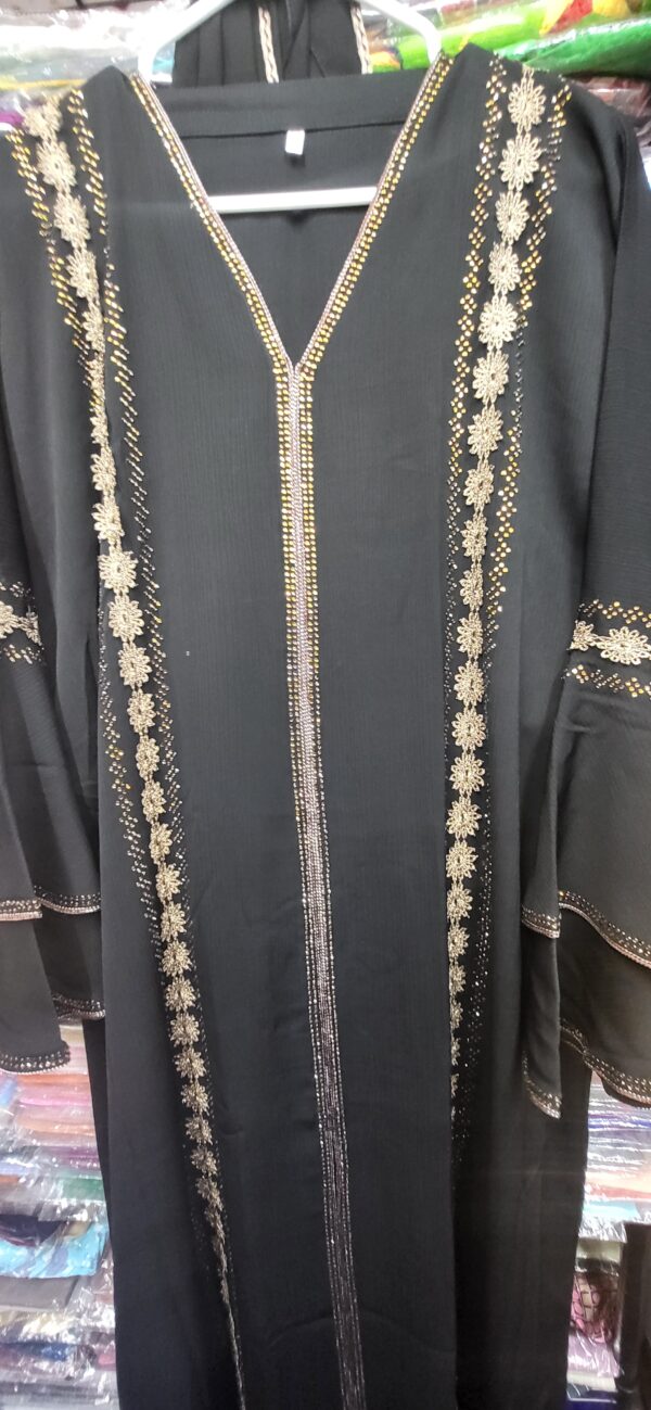 Woman Abaya Black (Size: 56, 58) - Image 3