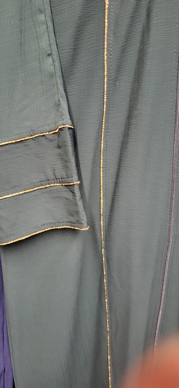 Woman Abaya Dark Green (Size: Small & Medium) - Image 4