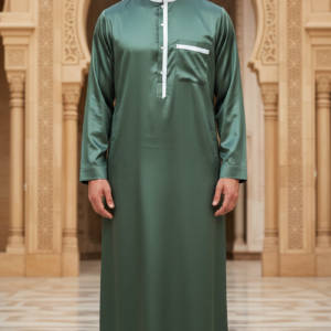 54 Large Men Jubbah- GREEN (Button)
