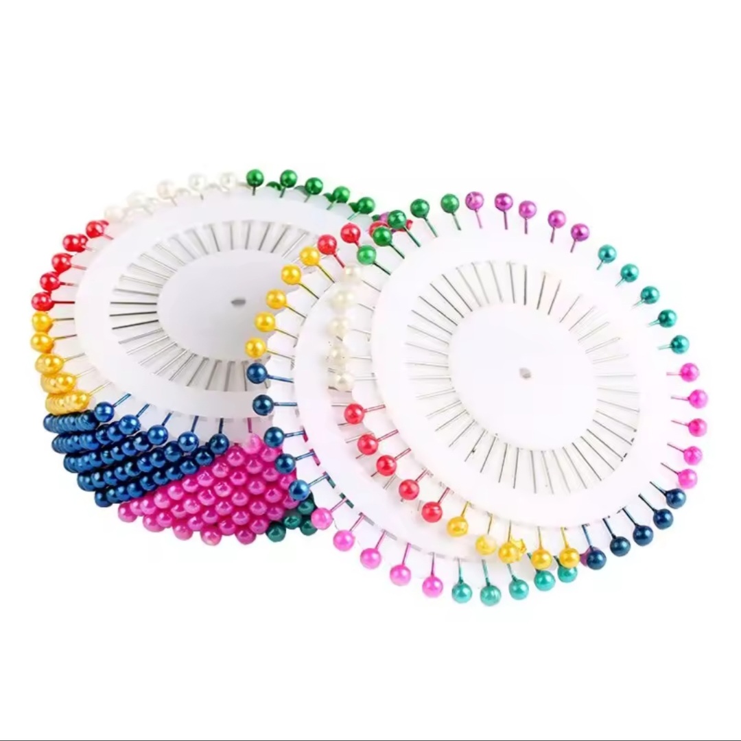 17 Round Pearl Hijab Pins (8 Colors) - 40pcs/Box - 38cm - Image 2