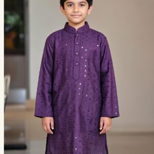 Stylish Indian Boys Kurta-Only (Size-10-Purple)