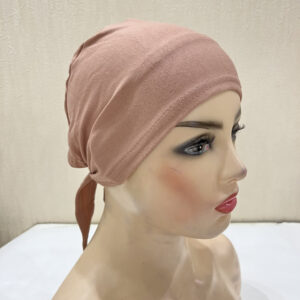 Style-04_Plain Cotton tie back Inner Hijabs UnderCap #11