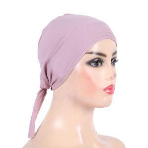 Style-04_Plain Cotton tie back Inner Hijabs UnderCap #12