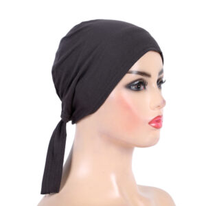 Style-04_Plain Cotton tie back Inner Hijabs UnderCap #13