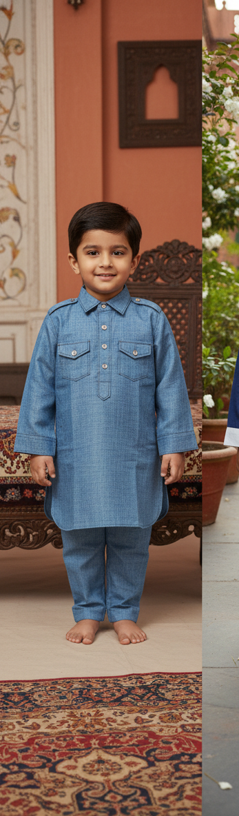 Size 22 Toddler Pathani/Kurta & Pajama Set – Fits 2 years-old