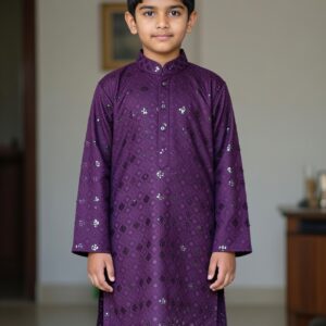 Stylish Indian Boys Kurta-Only (Size-4-Purpule)