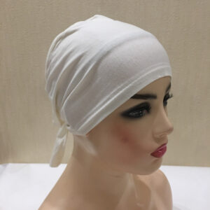 Style-04_Plain Cotton tie back Inner Hijabs UnderCap #06