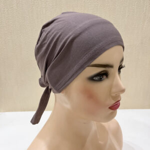 Style-04_Plain Cotton tie back Inner Hijabs UnderCap #07