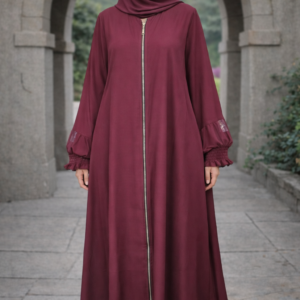 Traditional Maroon abaya