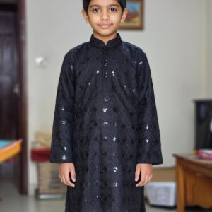 Stylish Indian Boys Kurta-Only (Size-10-Black)