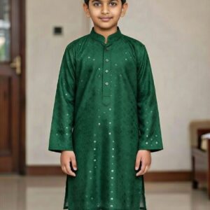 Stylish Indian Boys Kurta-Only (Size-10-Olive Green)