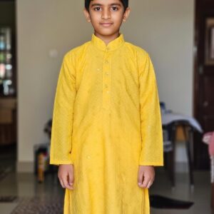 Stylish Indian Boys Kurta-Only (Size-8-Yellow)