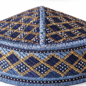 Premium, Finished Boy's Kufi/Topi Size-45 (Fits Newborns up to 6 Months Old)