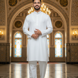 Kurta and Pajama Set. Size 40.  Chest.21  Sleeves.24 Shoulder 18