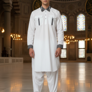 Pathani Kurta and Shalwar Set. Size 38.  Chest.21  Sleeves.23 Shoulder 18