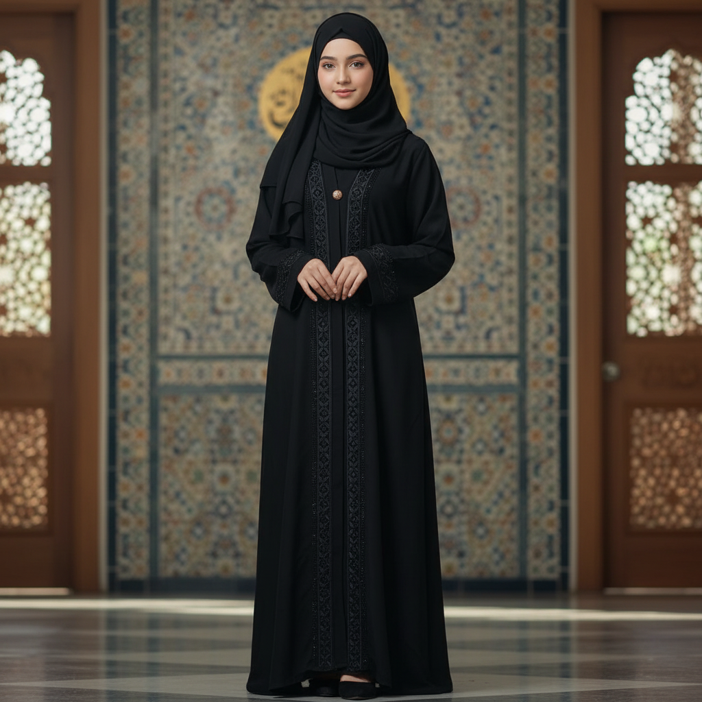 Girl’s Abaya Size -46 (Abaya Only)