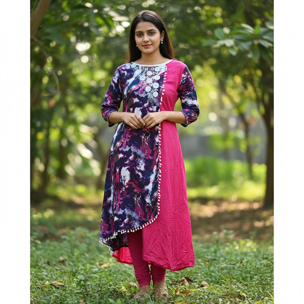 Designer Kurti Collection. Length:52 (Kurti Only)
