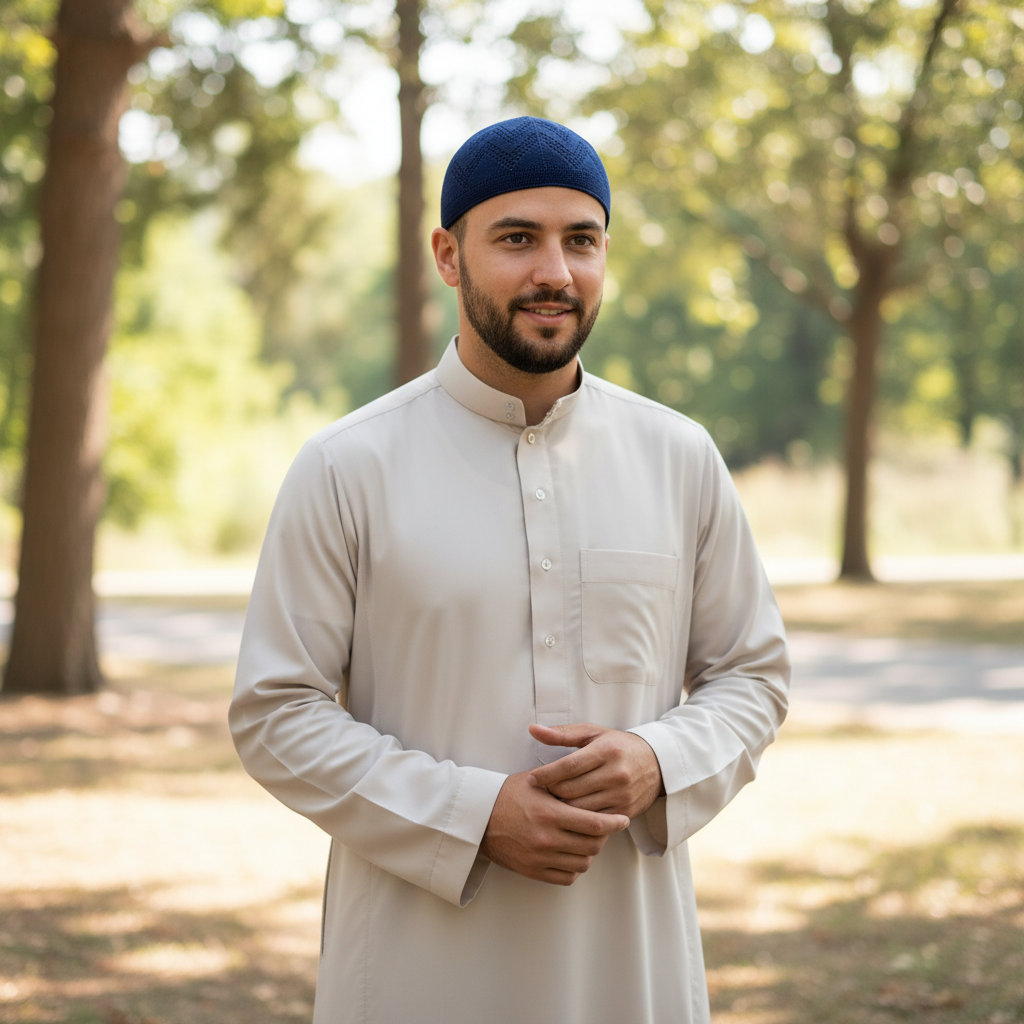 Net topi/Turkish kufi, taqiyah, ( Cap Only)