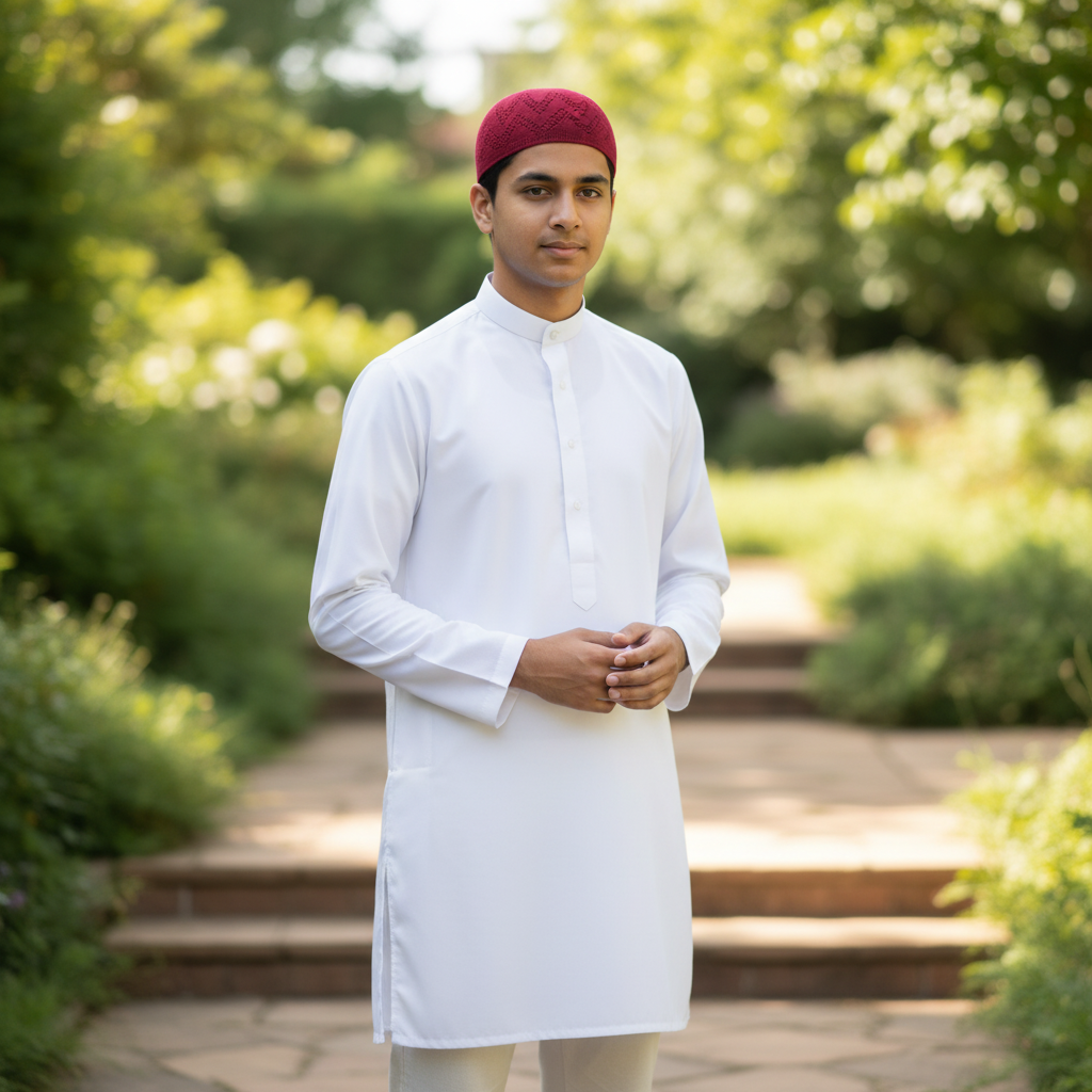 Net topi/Turkish kufi, taqiyah, ( Cap Only)