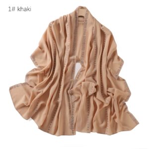 Chiffon - Luxury Rhinestone Hijab Scarf #01