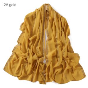 Chiffon – Luxury Rhinestone Hijab Scarf #02