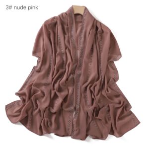 Chiffon – Luxury Rhinestone Hijab Scarf #03