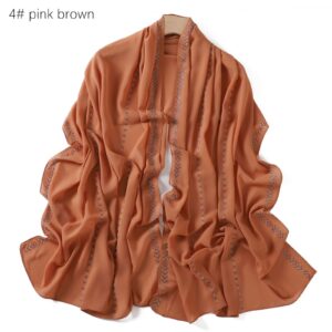 Chiffon – Luxury Rhinestone Hijab Scarf #04