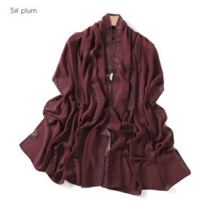 Chiffon – Luxury Rhinestone Hijab Scarf #05