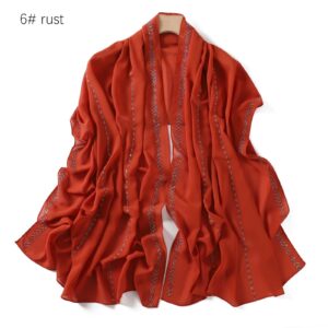 Chiffon – Luxury Rhinestone Hijab Scarf #06
