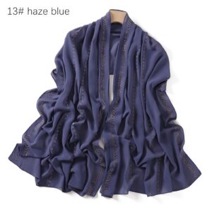 Chiffon – Luxury Rhinestone Hijab Scarf #13