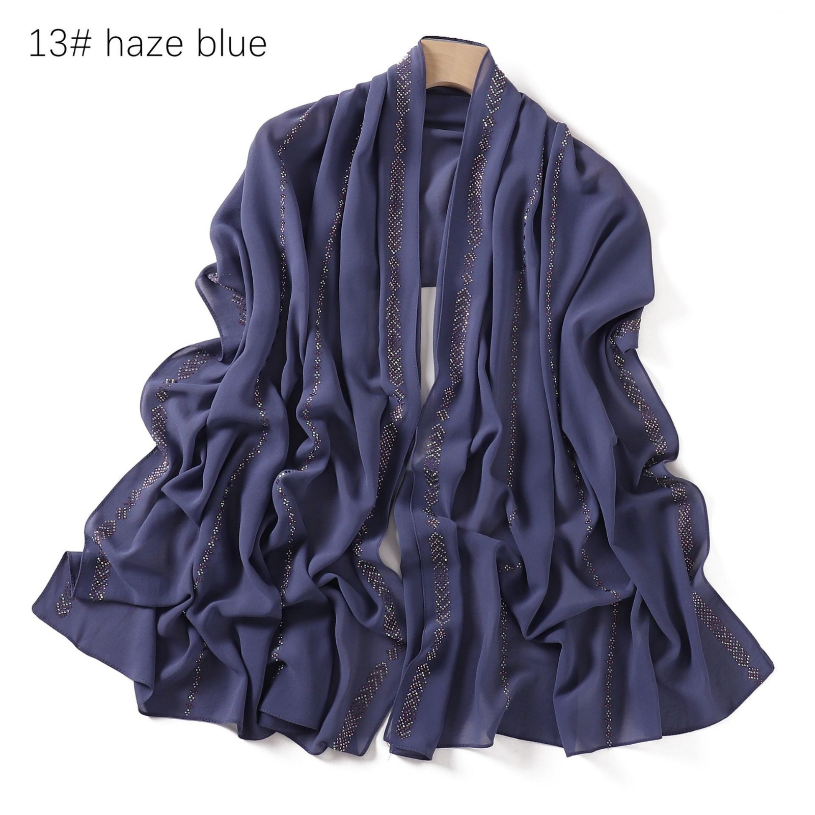 Chiffon – Luxury Rhinestone Hijab Scarf #13