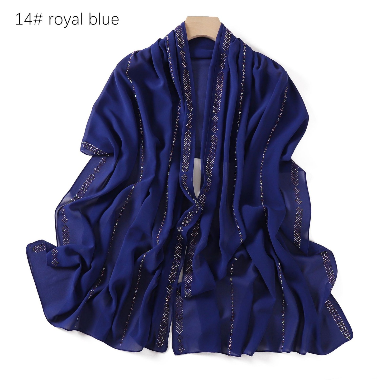 Chiffon – Luxury Rhinestone Hijab Scarf #14