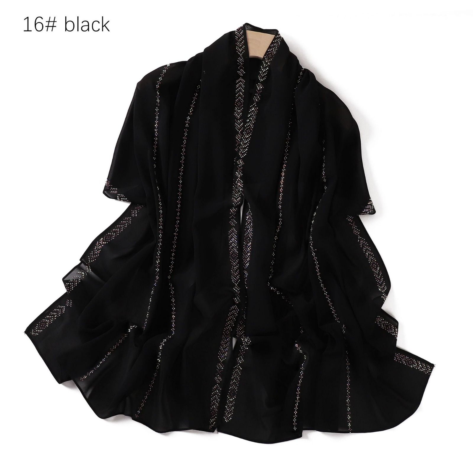 Chiffon – Luxury Rhinestone Hijab Scarf #16