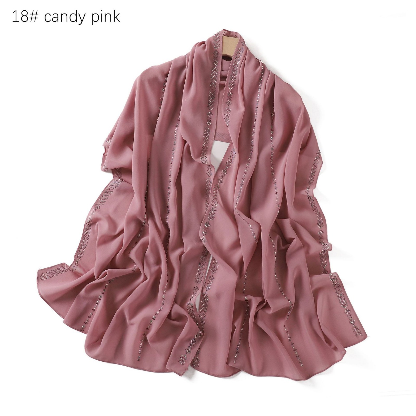 Chiffon – Luxury Rhinestone Hijab Scarf #18