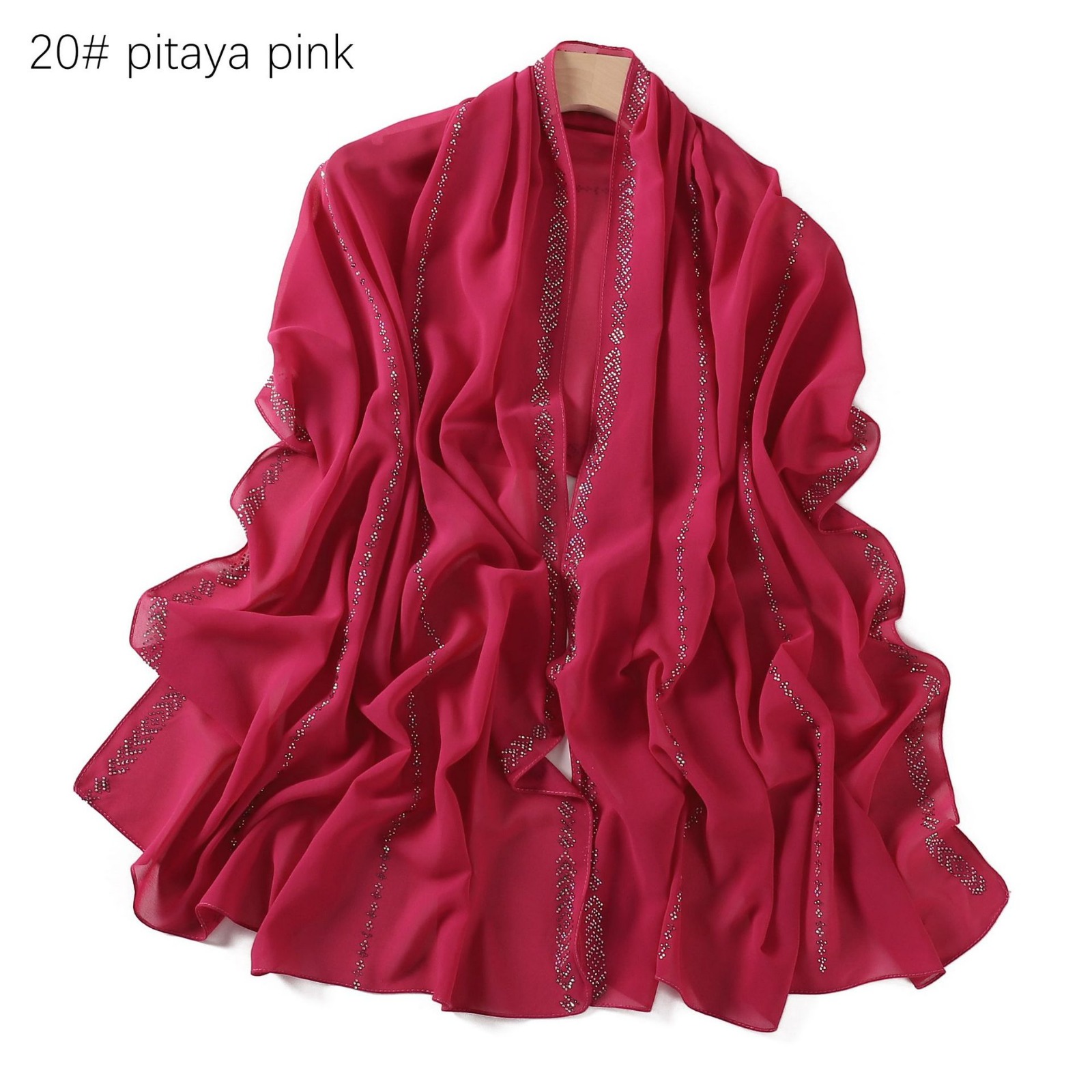 Chiffon – Luxury Rhinestone Hijab Scarf #20