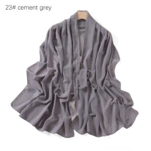 Chiffon – Luxury Rhinestone Hijab Scarf #23