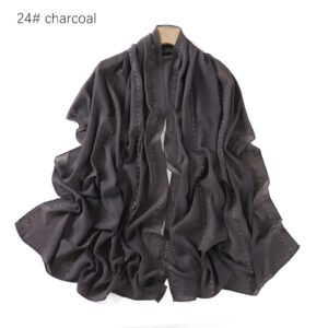 Chiffon – Luxury Rhinestone Hijab Scarf #24