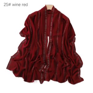 Chiffon – Luxury Rhinestone Hijab Scarf #25