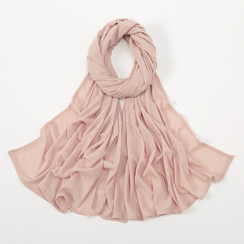 Elastic Breathable Striped Jersey Hijab Scarf # 09