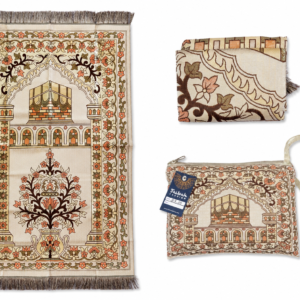04 Pocket Travel Prayer Mat with Crossbody Carry Bag – Portable Islamic Prayer Mat